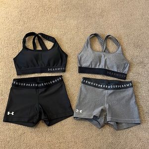 Underarmour shorts and sports bras